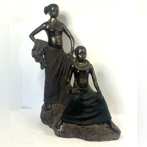 VINTAGE SEYMOUR MANN AFRICAN BROTHER SISTER FIGURINE EXQUISITE ART DECO